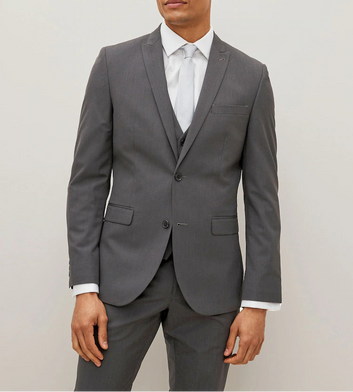 Dark Grey Two Button Suit Jacket & Pant