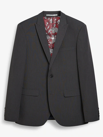 Dark Grey Two Button Suit Jacket