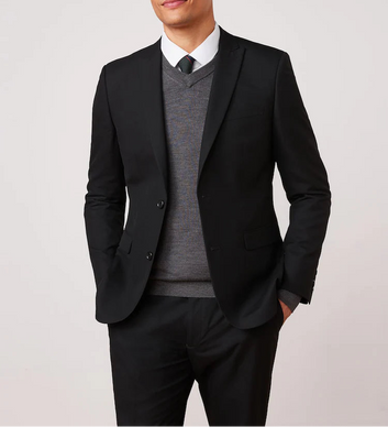 Black Two Button Suit Jacket & Pant
