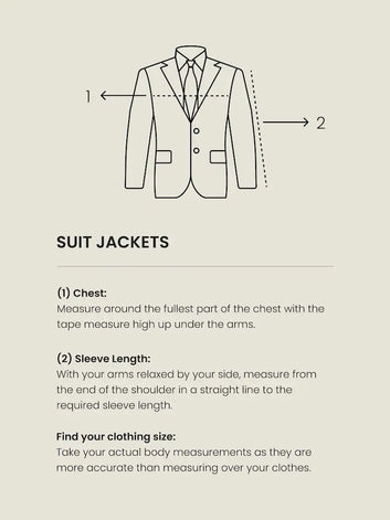 Dark Grey Two Button Suit Jacket