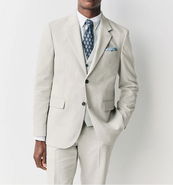 White Two Button Suit Jacket & Pant