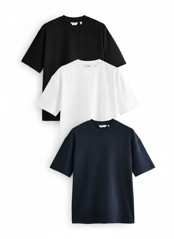 3 Pack Relaxed Fit Heavyweight T-Shirts